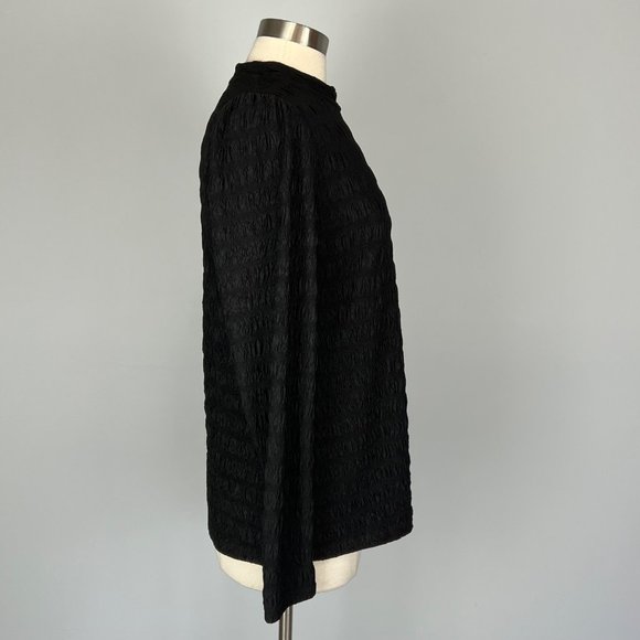 Jade Melody Tam Womens Black Mock Neck Top Long Sleeve Textured size Small - Picture 5 of 12